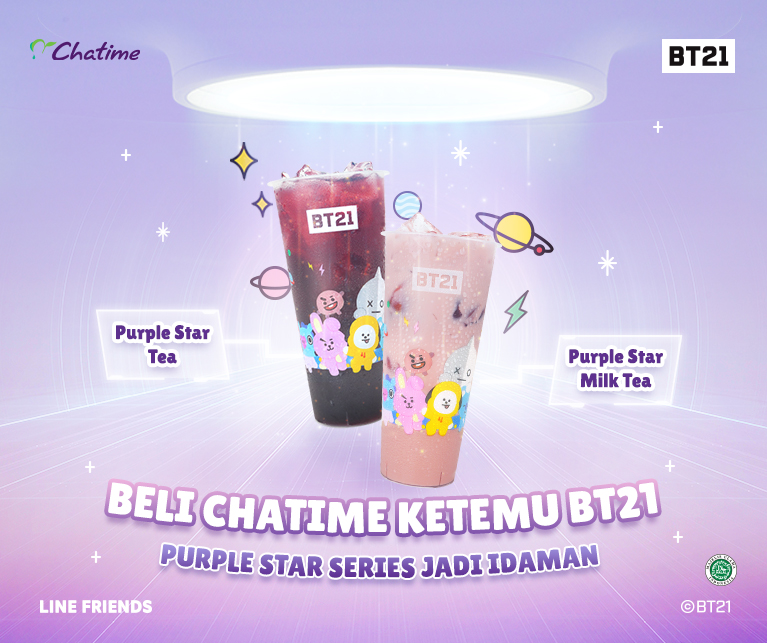 Beli Chatime Ketemu BT21, Purple Star Series Jadi Idaman