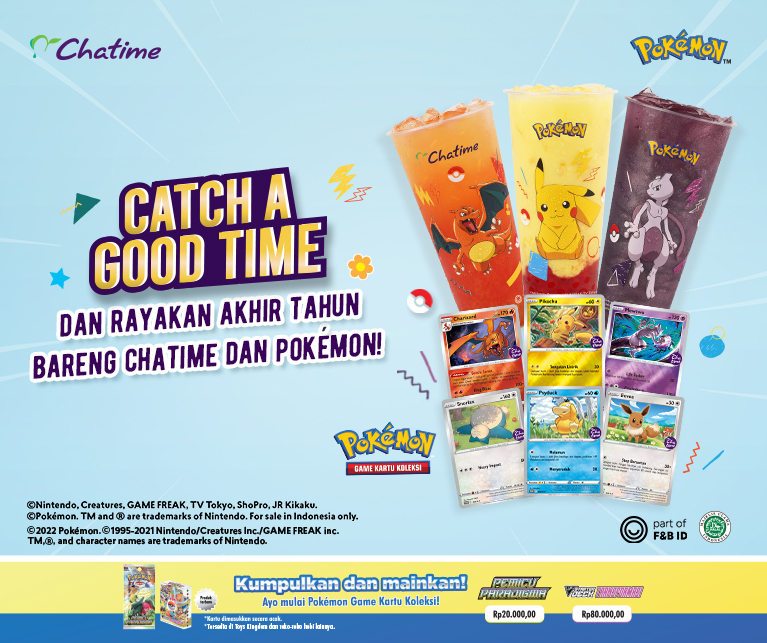 Catch A Good Time dan Rayakan Akhir Tahun Bareng Chatime dan Pokémon!